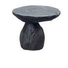 Indonesian Charred Wood Side Table - Berbere Imports