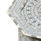 Bone And Mother Of Pearl Side Table - Berbere Imports