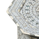 Bone And Mother Of Pearl Side Table - Berbere Imports