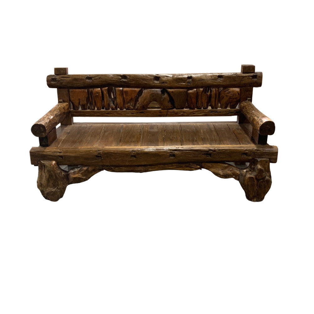 Indonesian Carved Teak Daybed - Berbere Imports