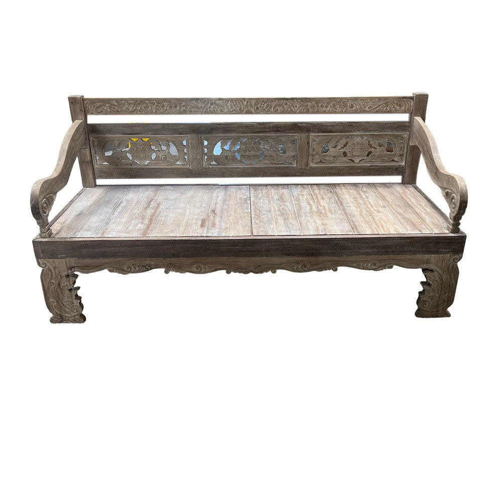 Carved Wooden Daybed - Berbere Imports