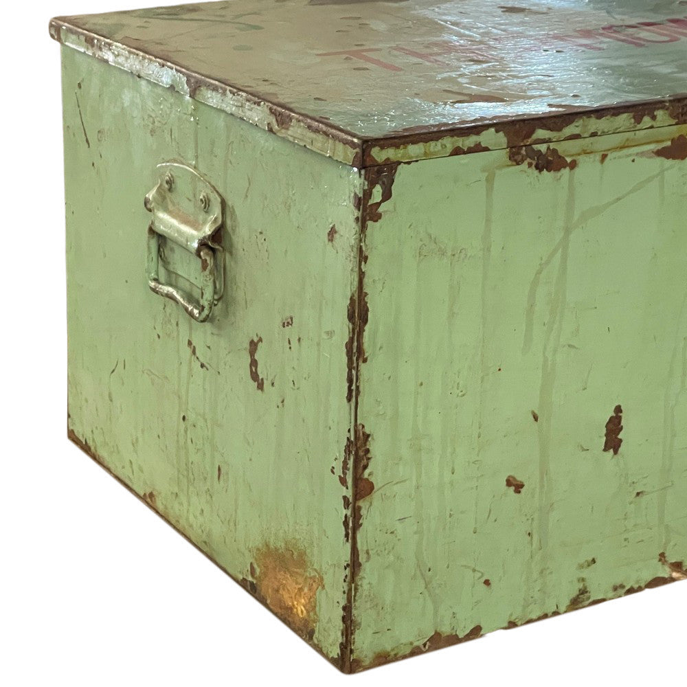 Antique Metal Storage Trunk - Berbere Imports