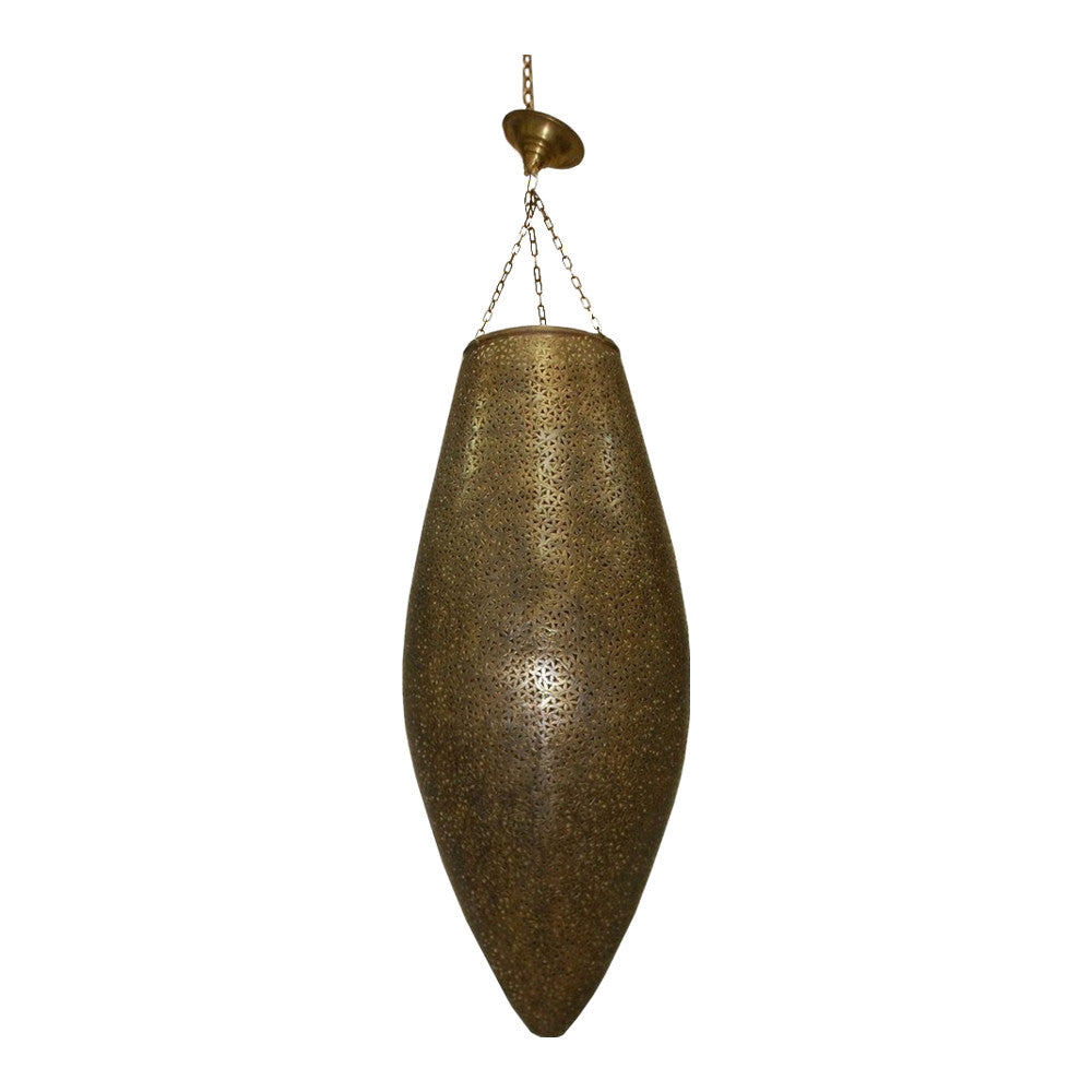 Moroccan Brass Teardrop Lantern - Medium - Berbere Imports