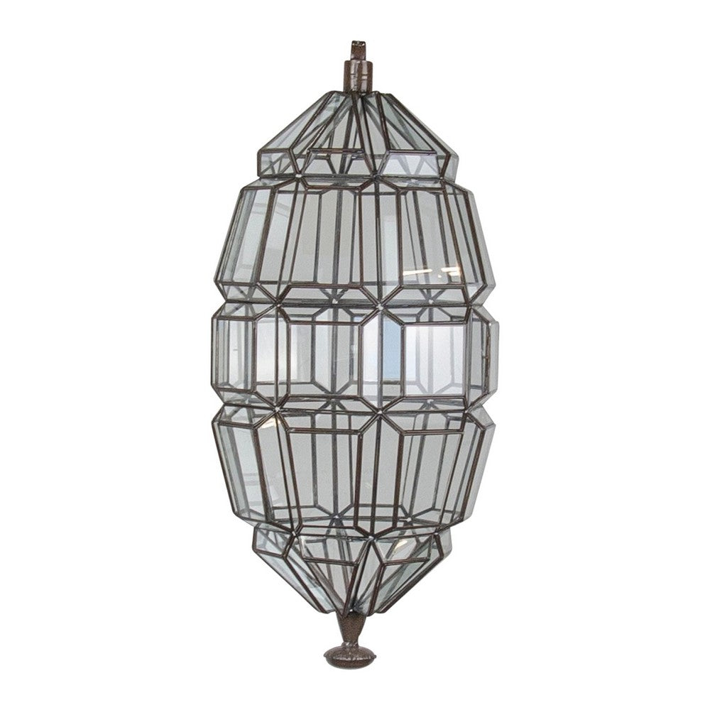 Mexican Handmade Helix Clear Glass Pendant Light - Berbere Imports