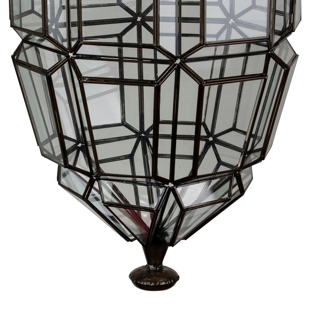 Mexican Handmade Helix Clear Glass Pendant Light - Berbere Imports