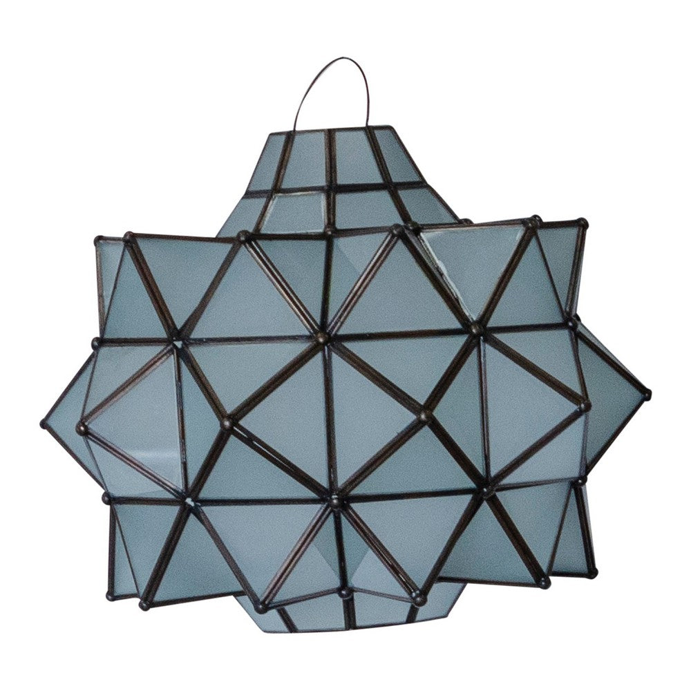 Mexican Handmade Newton Star Frosted Glass Pendant Light - Berbere Imports