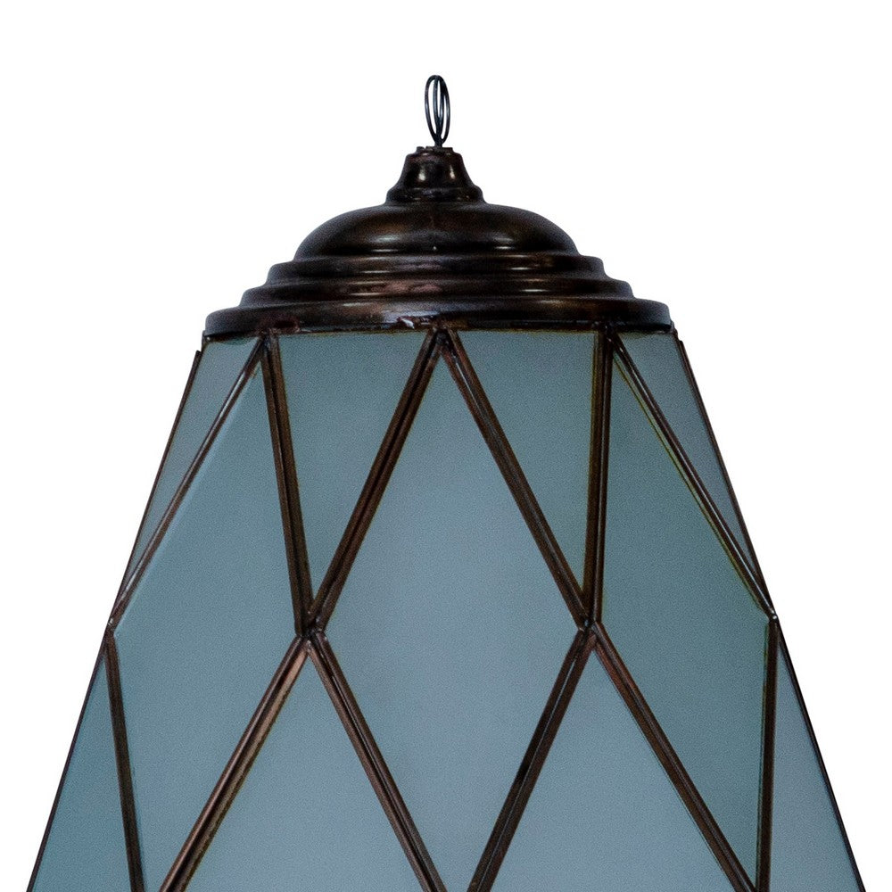 Mexican Handmade Lydia Frosted Glass Pendant Light - Berbere Imports