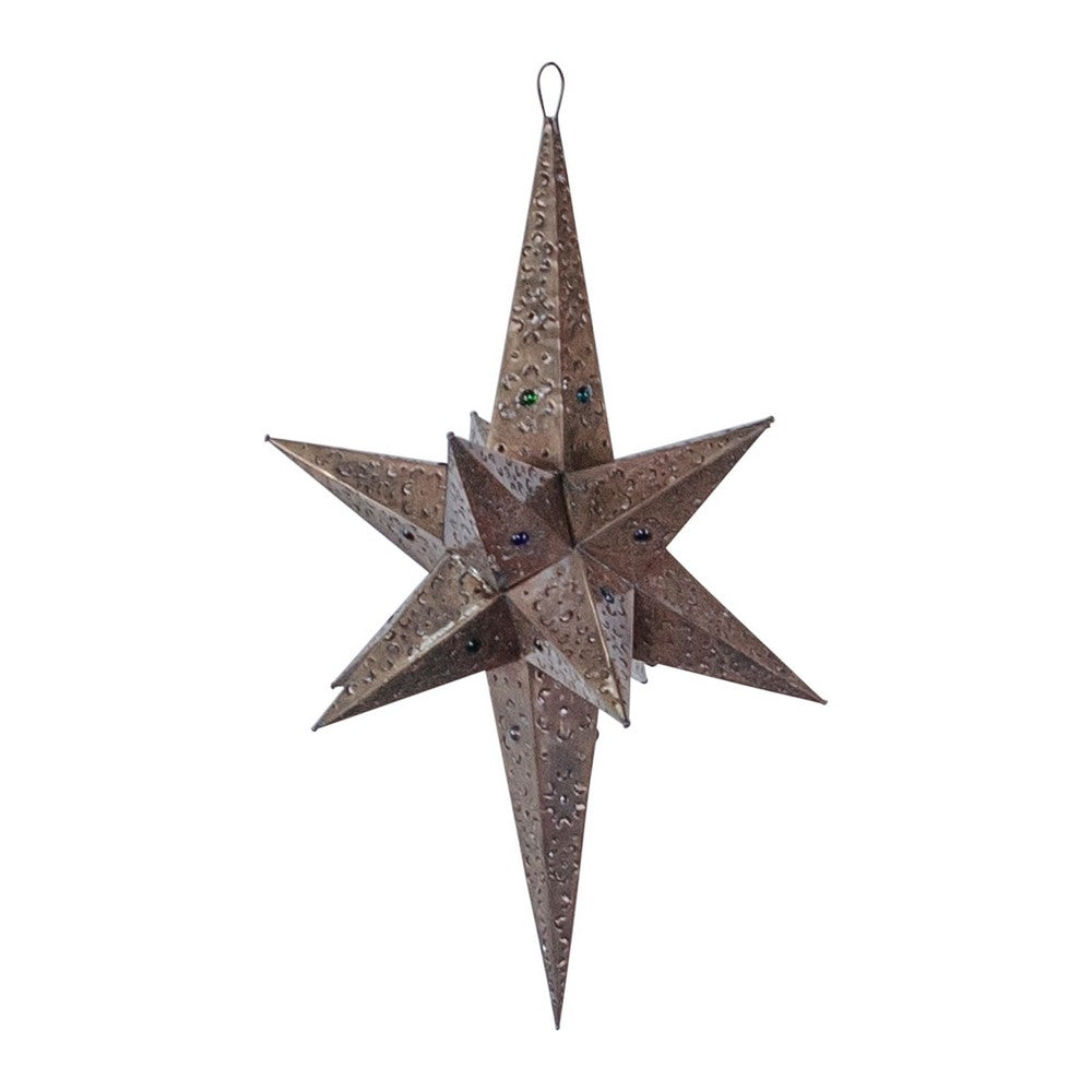 Mexican Handmade Large Tin Star Pendant Light - Berbere Imports