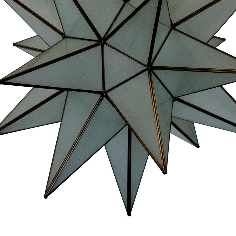 Mexican Handmade Extra Large Star Light - Frosted - Berbere Imports