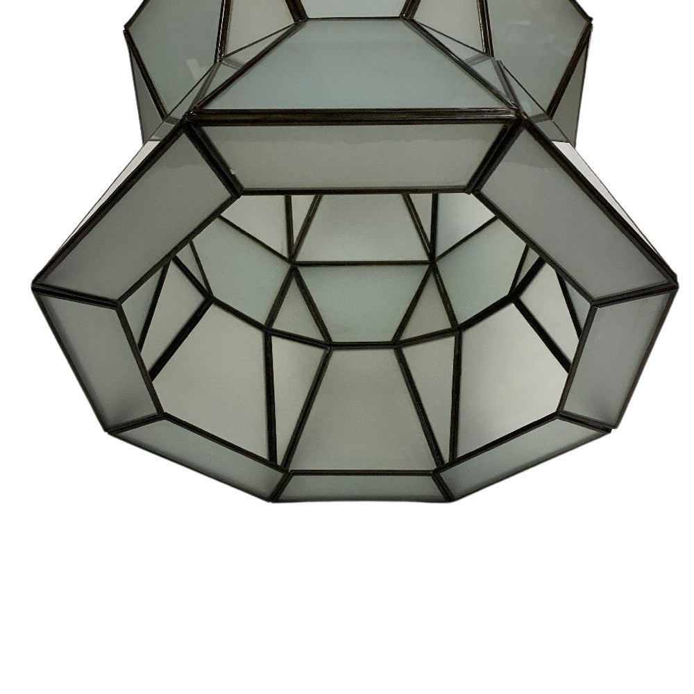 Hourglass Pendant Light - Frosted - Berbere Imports