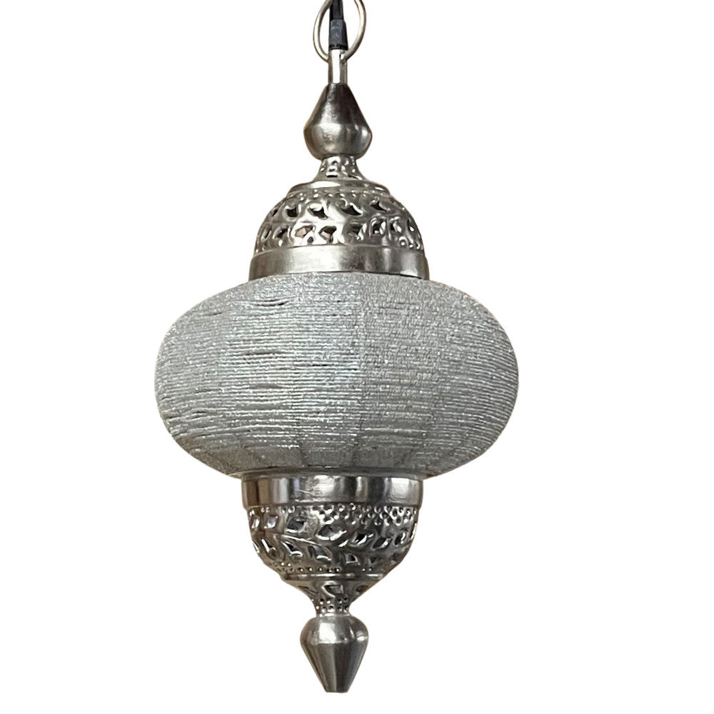 Silver Moroccan Light Fixture - Berbere Imports