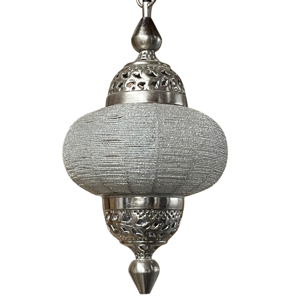 Silver Moroccan Light Fixture - Berbere Imports