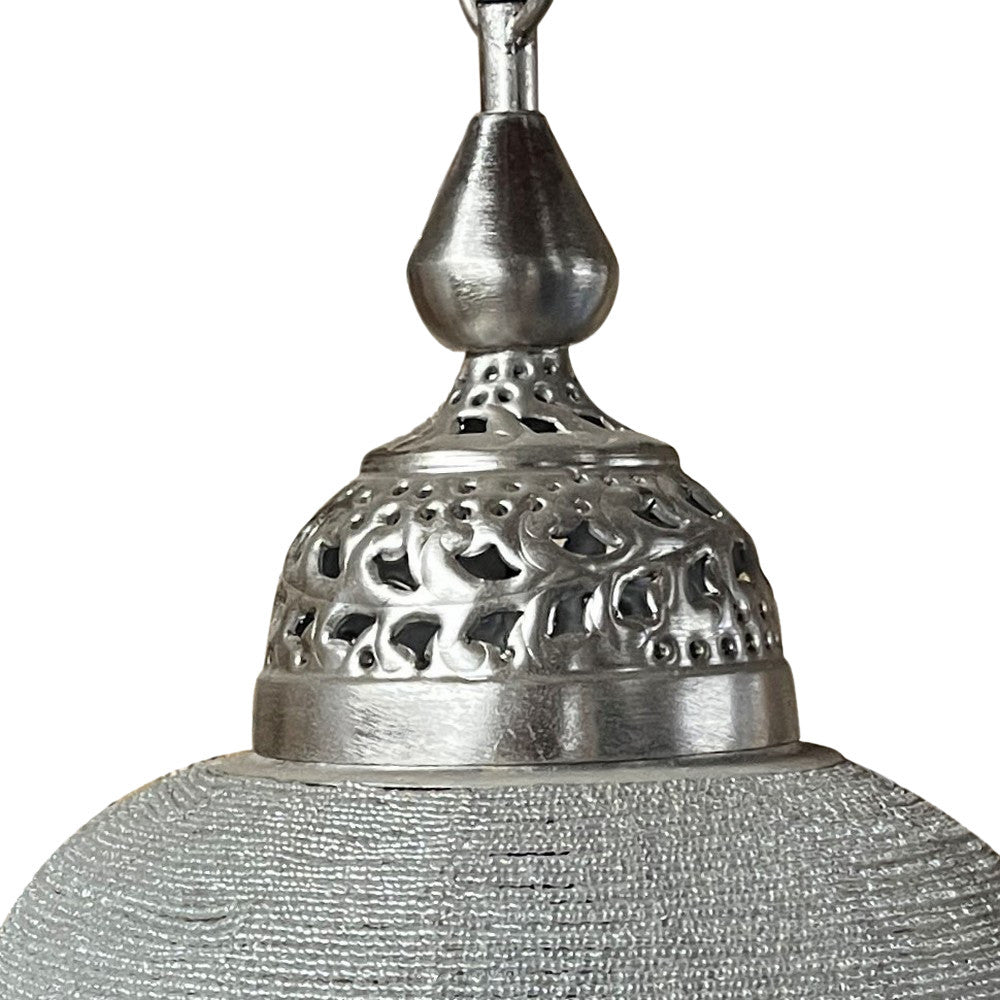 Silver Moroccan Light Fixture - Berbere Imports