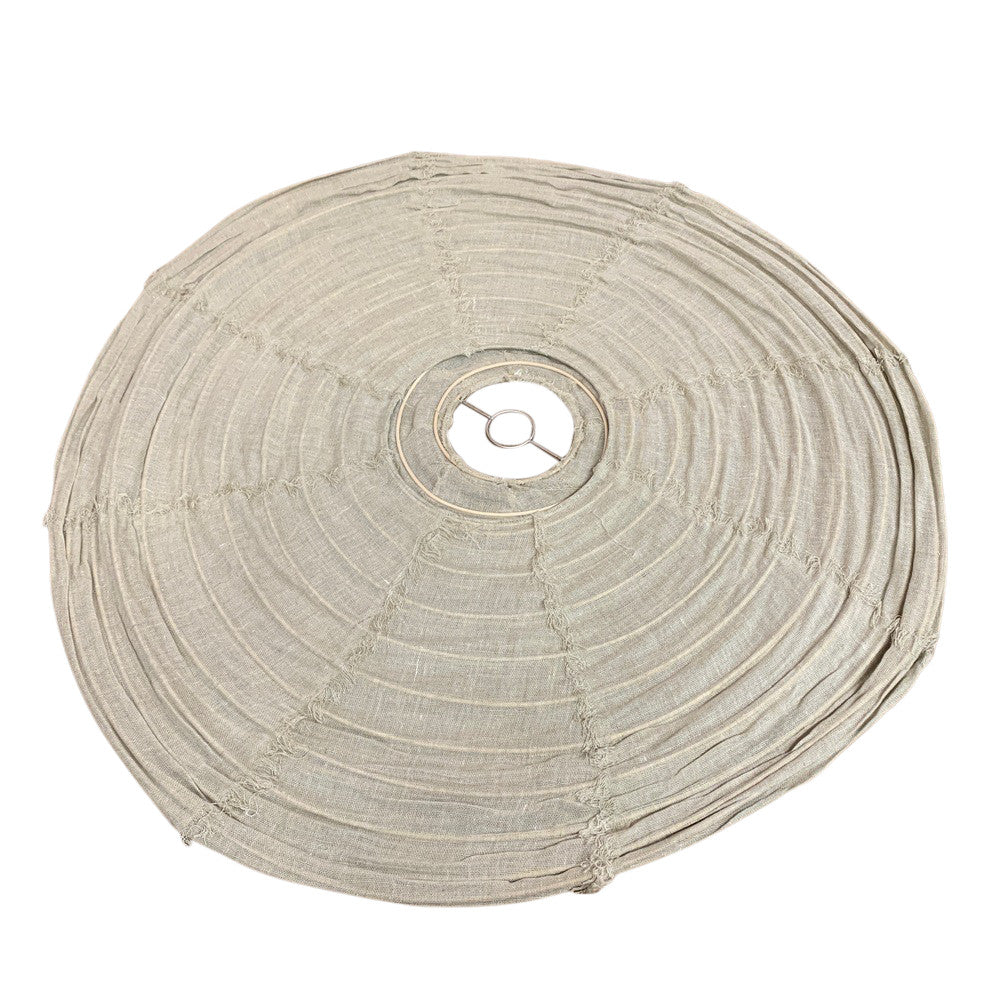 Indonesian Cloth Pendant - Ufo Fringed Natural Large - Berbere Imports