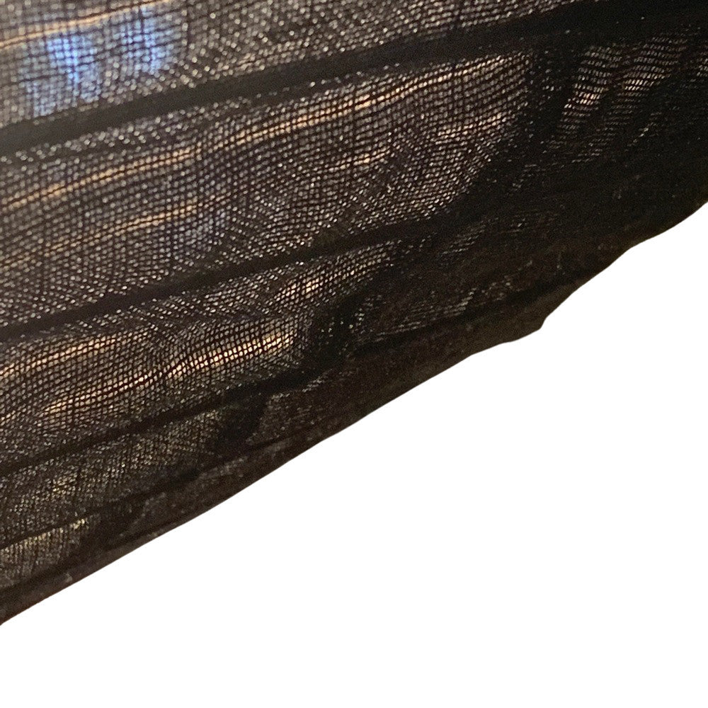 Indonesian Cloth Pendant - Oval Unfringed Black Large - Berbere Imports