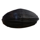 Indonesian Cloth Pendant - Oval Unfringed Black Large - Berbere Imports