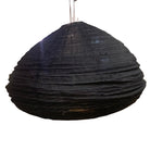 Indonesian Cloth Pendant - Ufo Unfringed Black Large - Berbere Imports