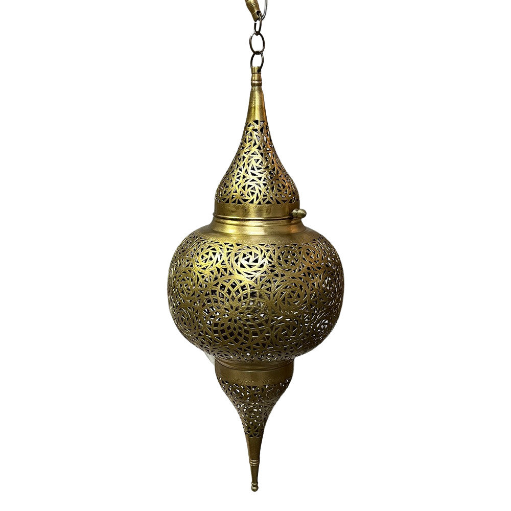 Brass Teardrop Lantern - Medium - Berbere Imports