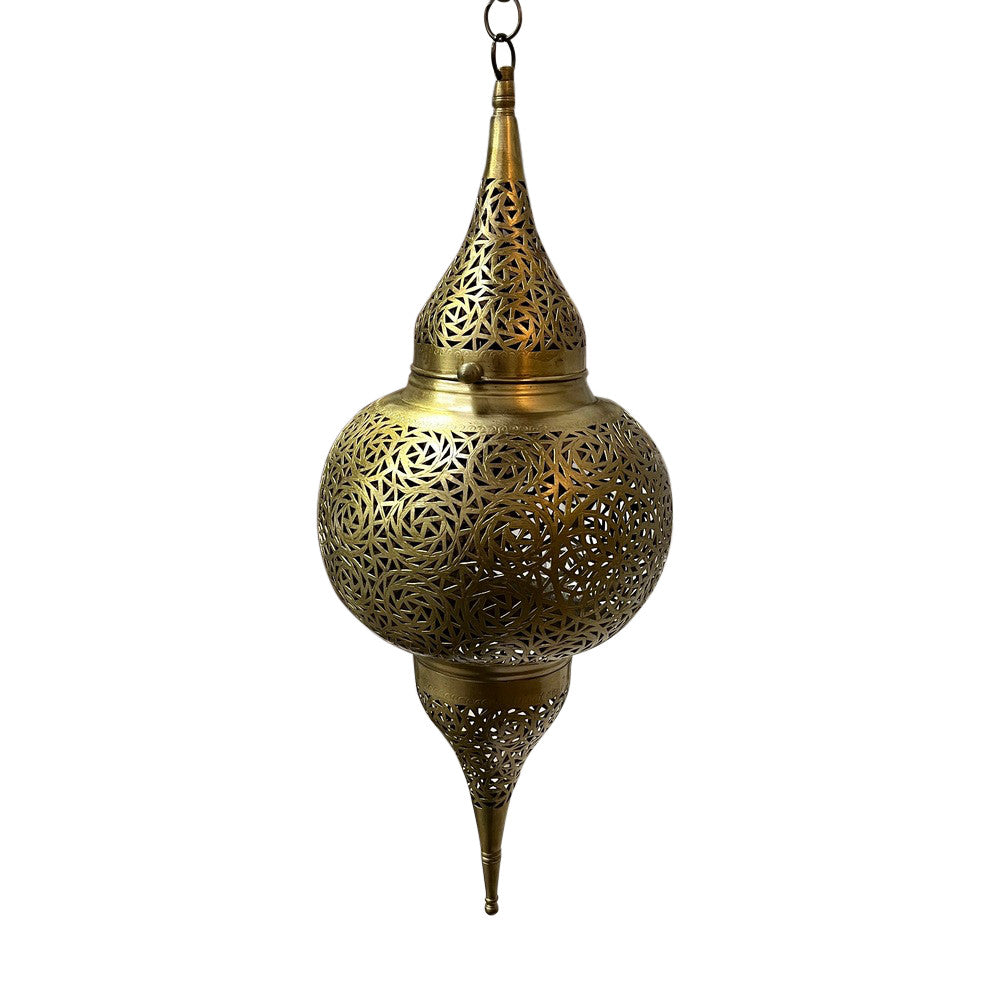 Brass Teardrop Lantern - Medium - Berbere Imports