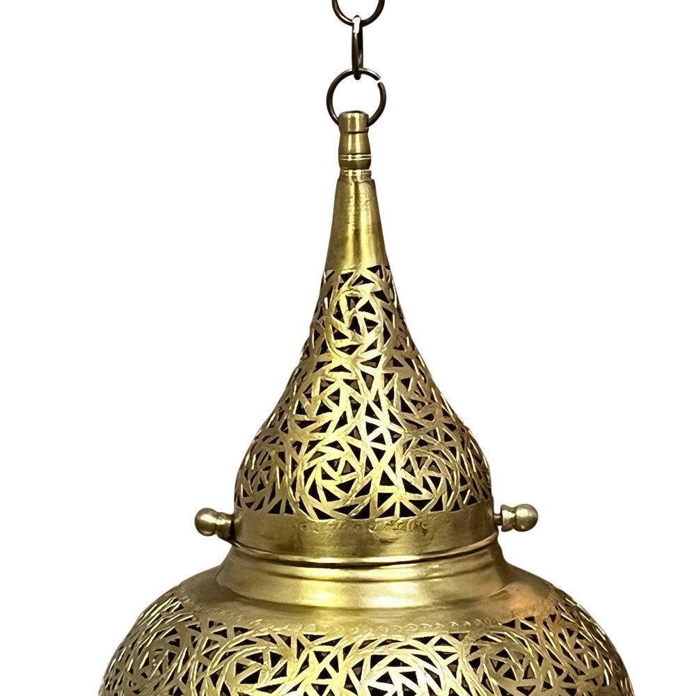 Brass Teardrop Lantern - Medium - Berbere Imports