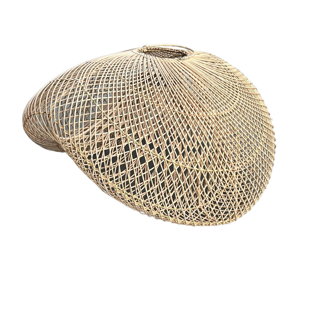 Indonesian Rattan Kidney-Shaped Lantern - Small - Berbere Imports