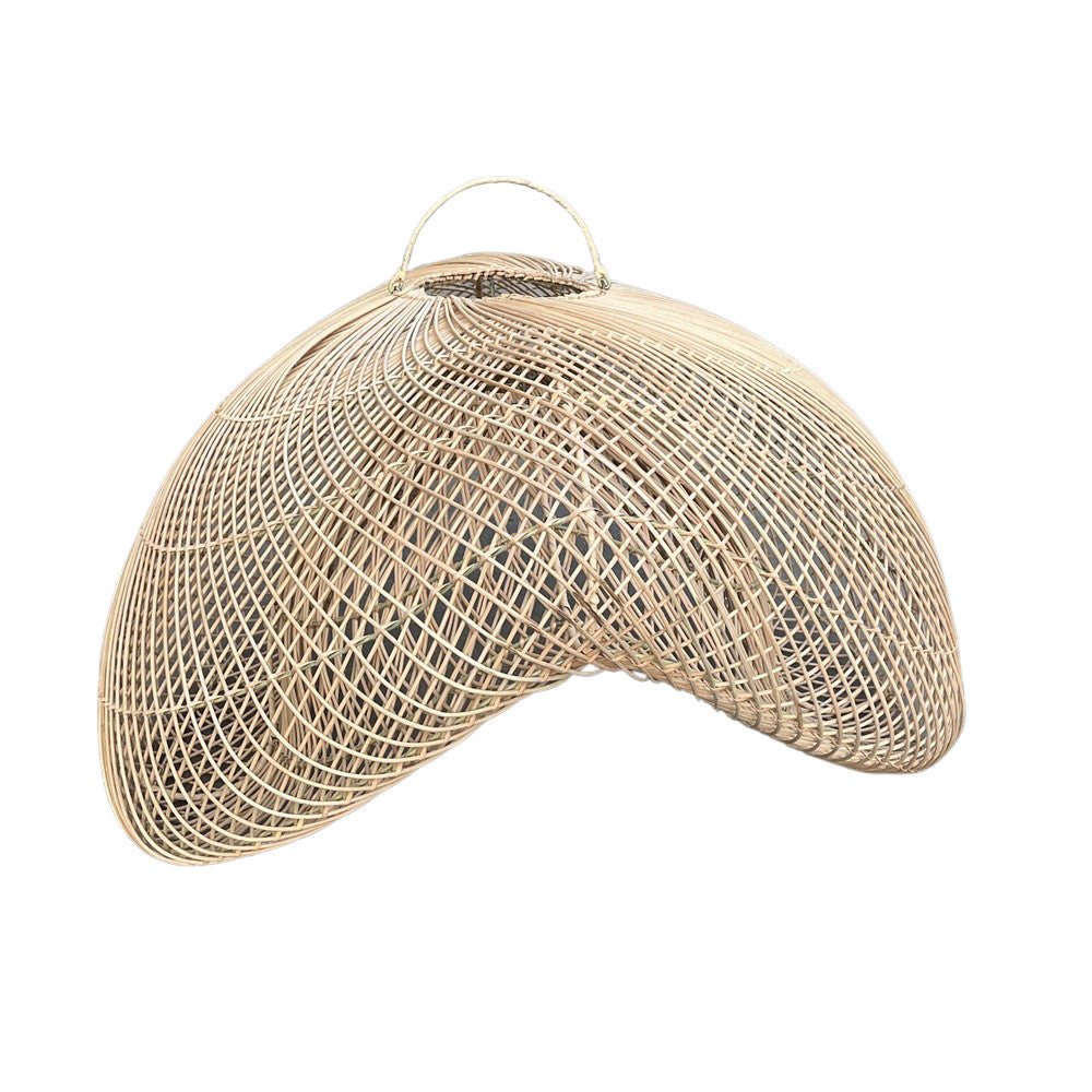 Indonesian Rattan Kidney-Shaped Lantern - Medium - Berbere Imports