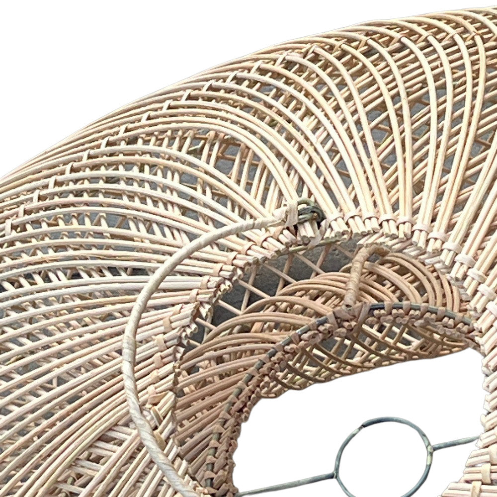 Indonesian Rattan Kidney-Shaped Lantern - Medium - Berbere Imports