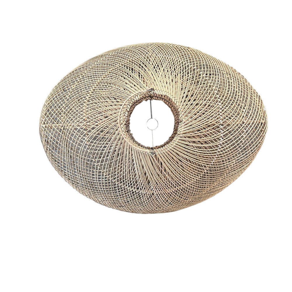 Indonesian Rattan Kidney-Shaped Lantern - Large - Berbere Imports