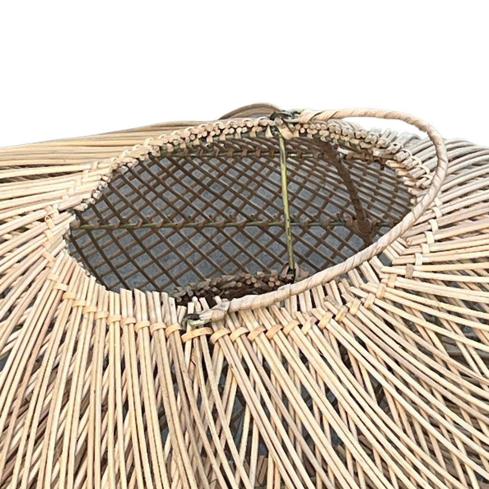 Indonesian Rattan Kidney-Shaped Lantern - Large - Berbere Imports