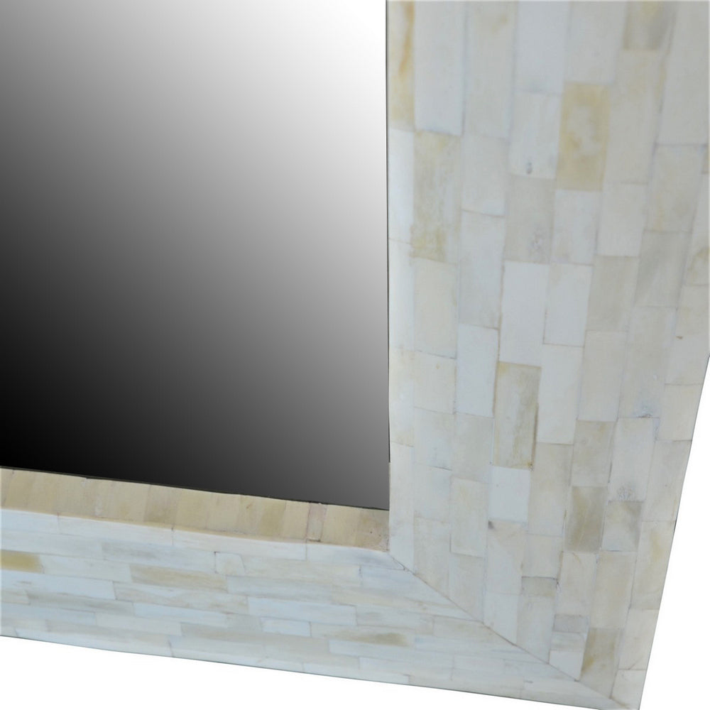 Xl. Rectangular Bone Mirror - Berbere Imports