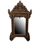 Syrian Carved Arch Mother Of Pearl And Bone Inlay Mirror - Berbere Imports
