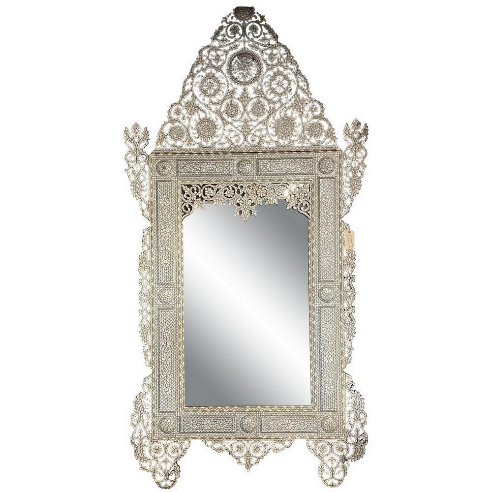 Large Mother Of Pearl Mirror - Berbere Imports