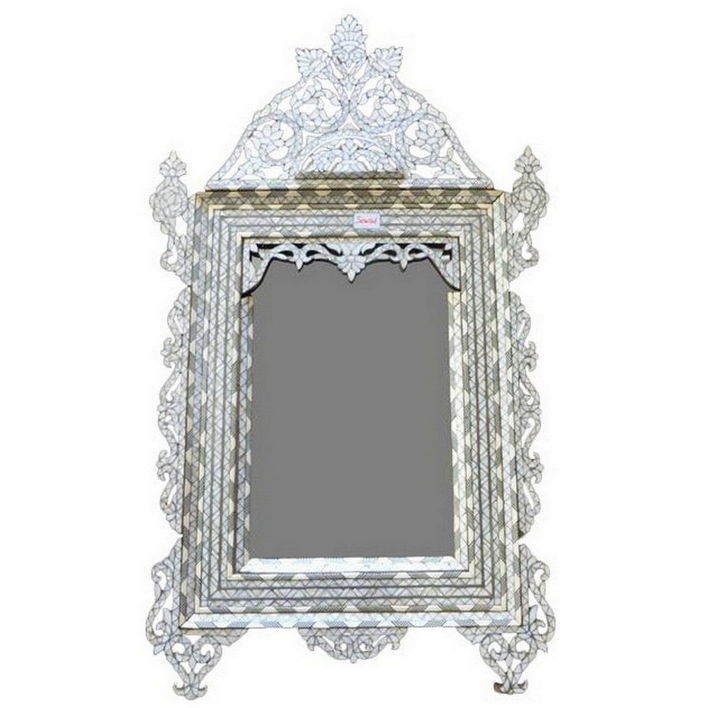 Syrian Mother Of Pearl Mirror - Berbere Imports