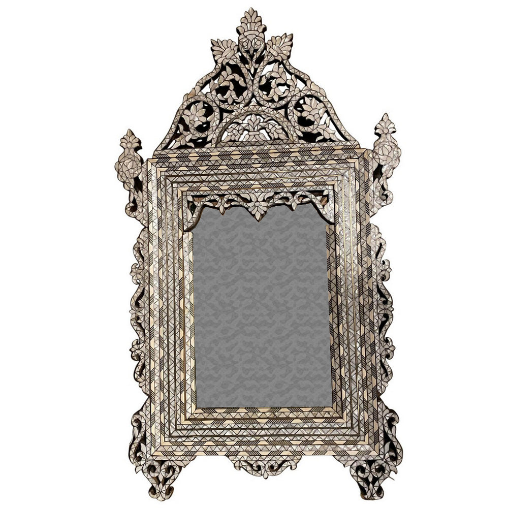 Syrian Mother Of Pearl Mirror - Berbere Imports