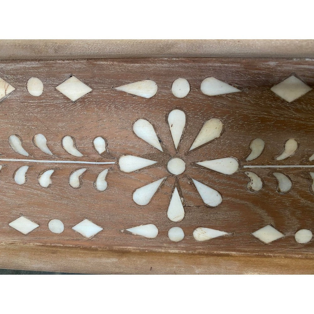 Indian Teak Bone Inlay Mirror - Berbere Imports