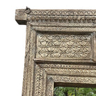 Antique Indian Carved Wooden Mirror - Berbere Imports