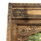 Antique Indian Carved Wooden Mirror - Berbere Imports