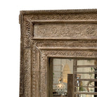 Antique Indian Carved Wooden Mirror - Berbere Imports