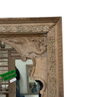 Antique Indian Carved Wooden Mirror - Berbere Imports