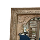 Antique Indian Carved Wooden Mirror - Berbere Imports