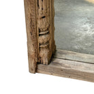 Antique Indian Carved Wooden Mirror - Berbere Imports