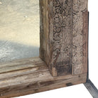 Antique Indian Carved Wooden Mirror - Berbere Imports