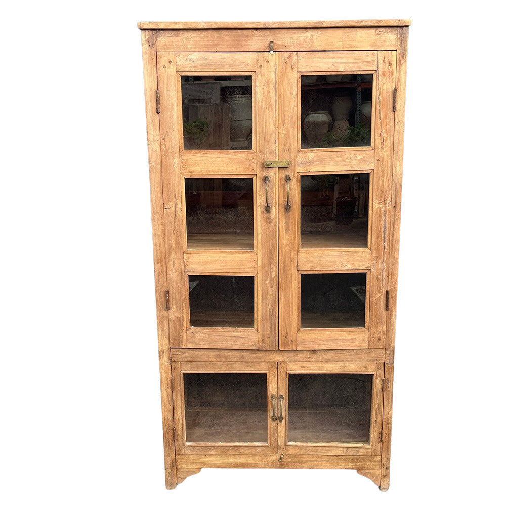 Wood And Glass Cabinet - Berbere Imports