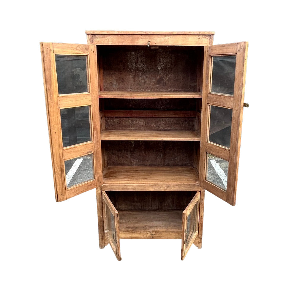 Wood And Glass Cabinet - Berbere Imports