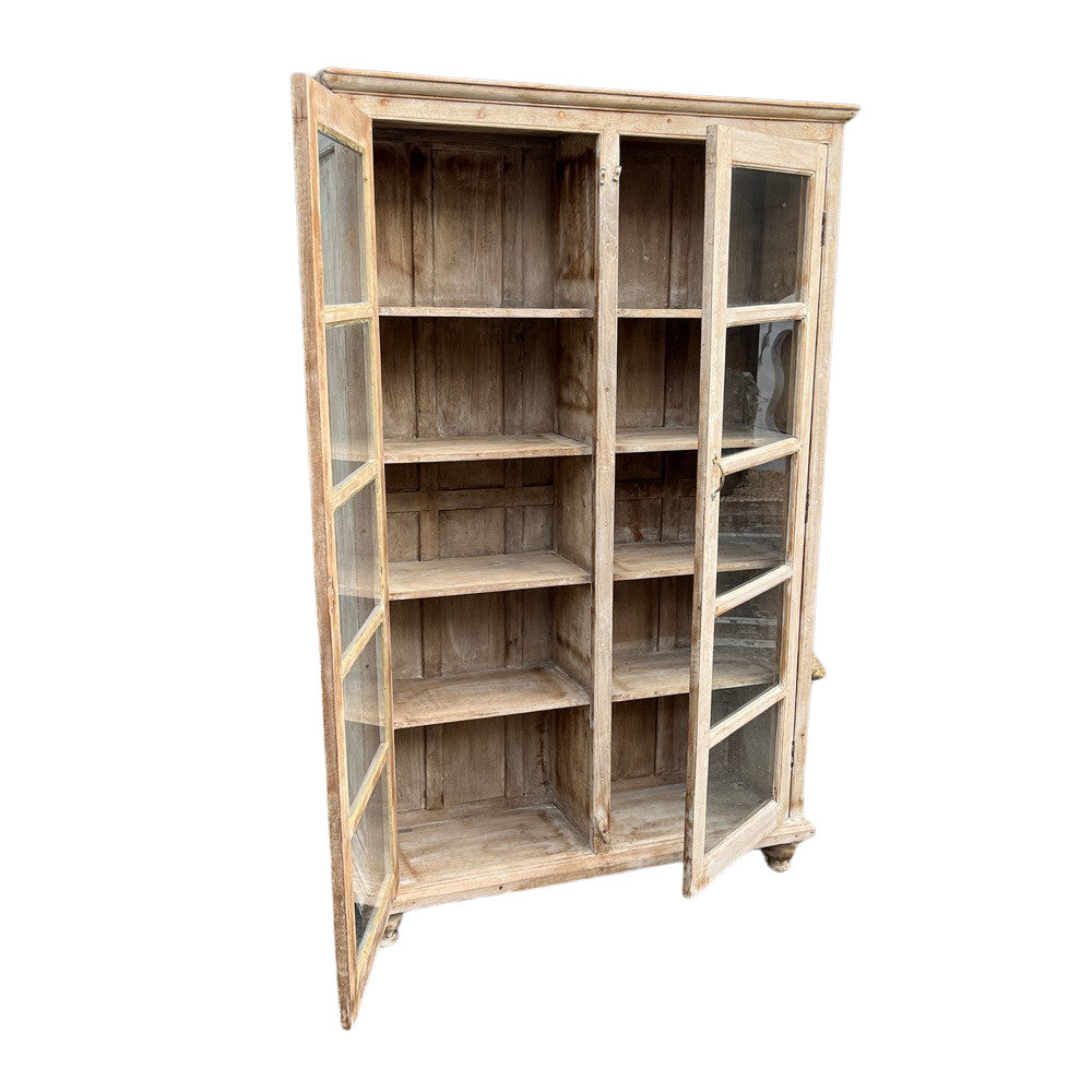 Wood And Glass Cabinet - Berbere Imports