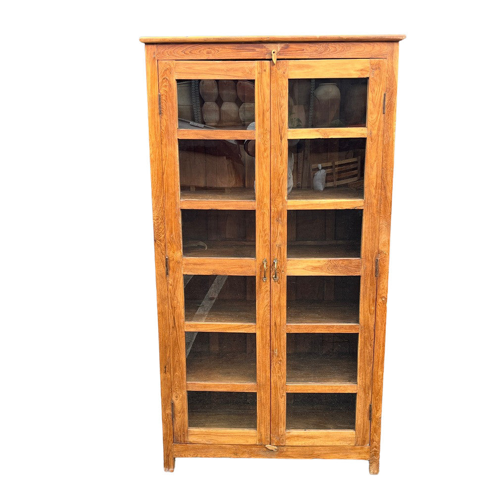 Wood And Glass Cabinet - Berbere Imports