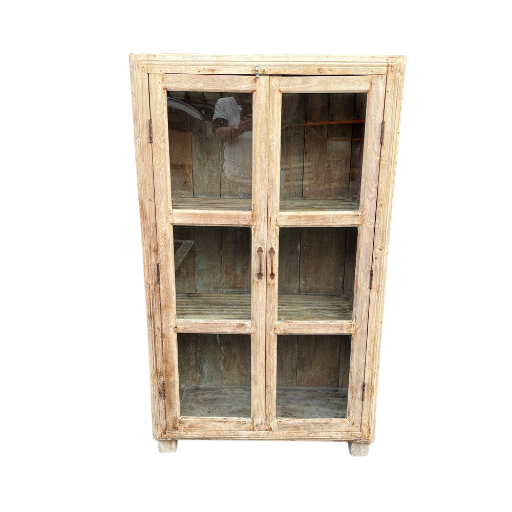 Wood And Glass Cabinet - Berbere Imports