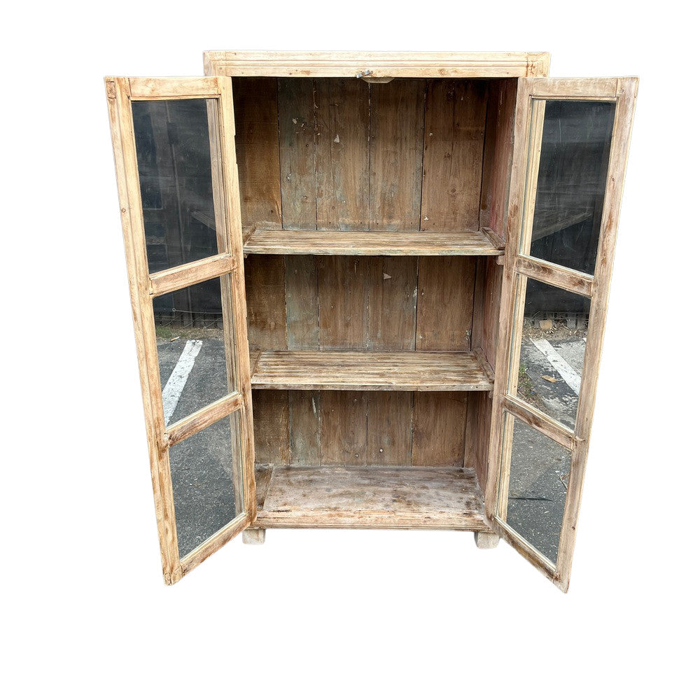 Wood And Glass Cabinet - Berbere Imports