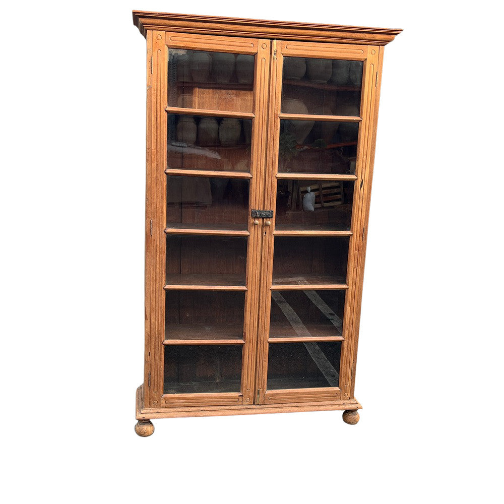 Wood And Glass Cabinet - Berbere Imports