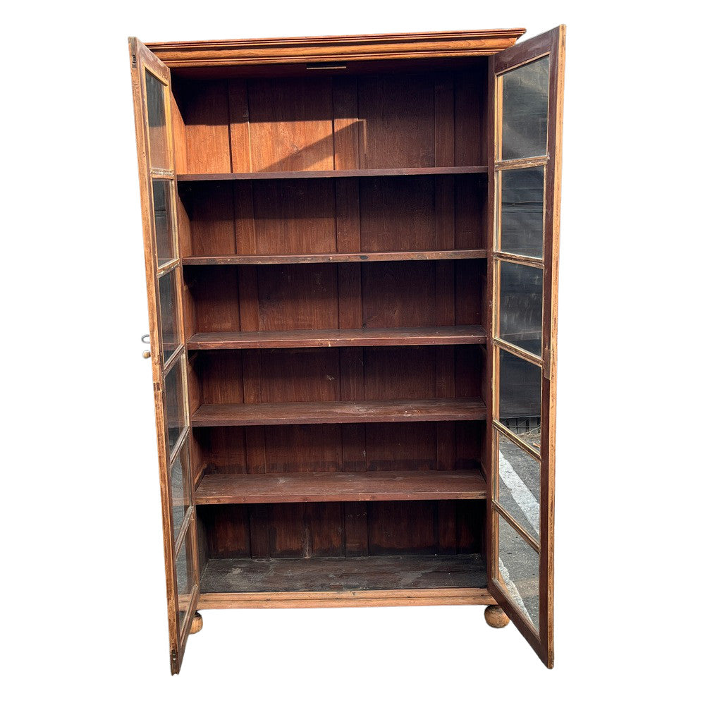 Wood And Glass Cabinet - Berbere Imports